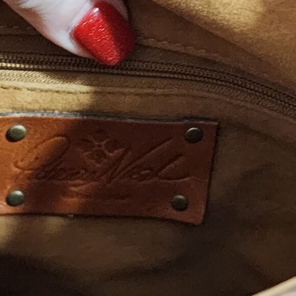 Patricia Nash‎ Brown Tooled Leather Saddle Bag crossbody purse - Picture 11 of 16